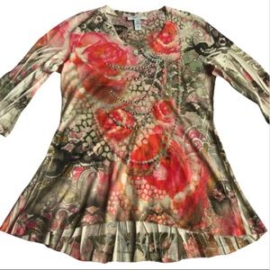 3/$15 Style&Co Petite Half Sleeve Patterned Shirt